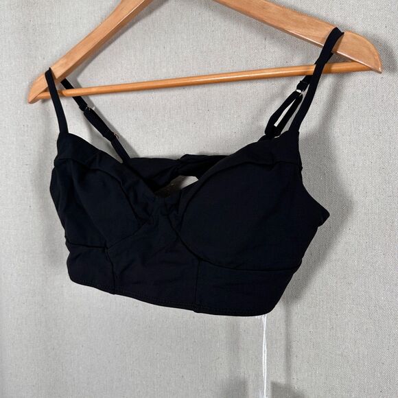Vitamin A Swim Top Black Size Large - Picture 3 of 8